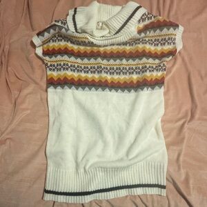 Decree Multicolor Patterned Cowl Neck Sweater